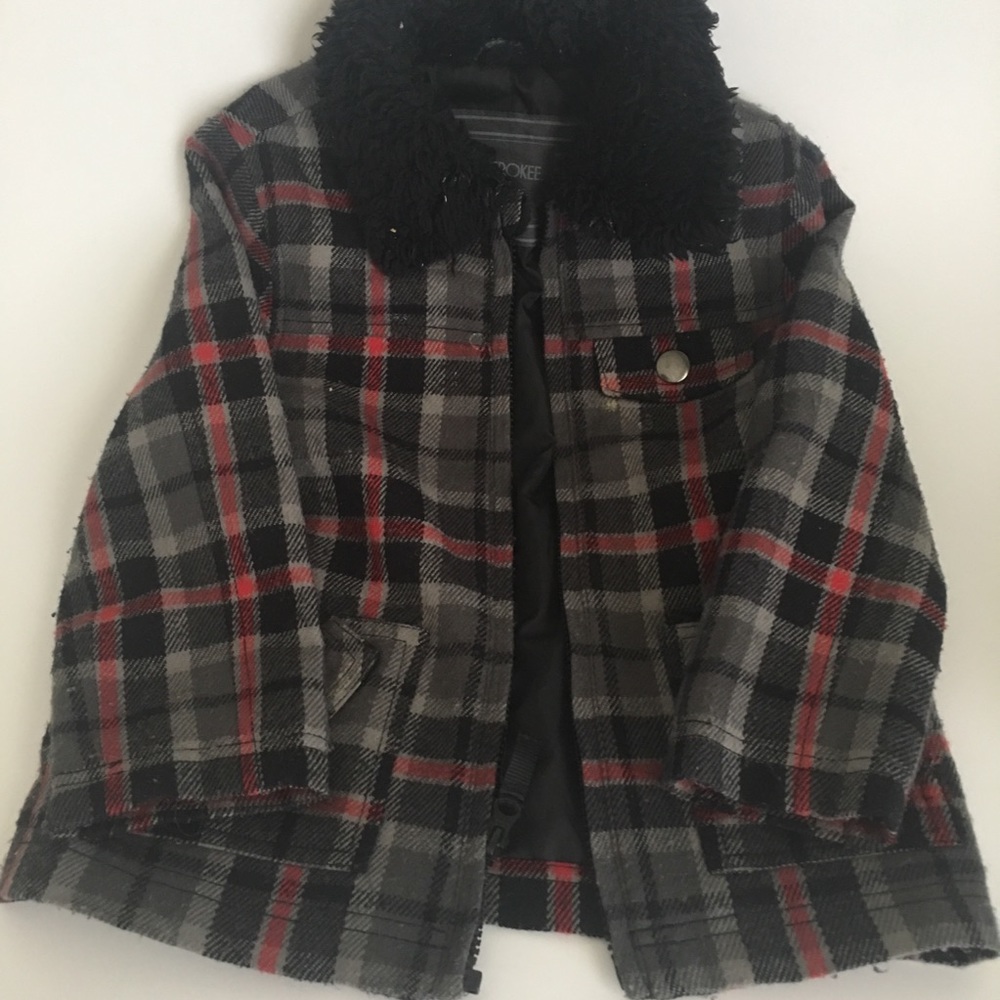 Cherokee boys plaid coat 4T